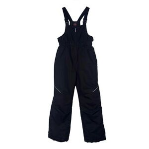 Swiss Tech Black Insulated Snow Bib Overalls Kids Snowsuit Youth L Ages 10-12